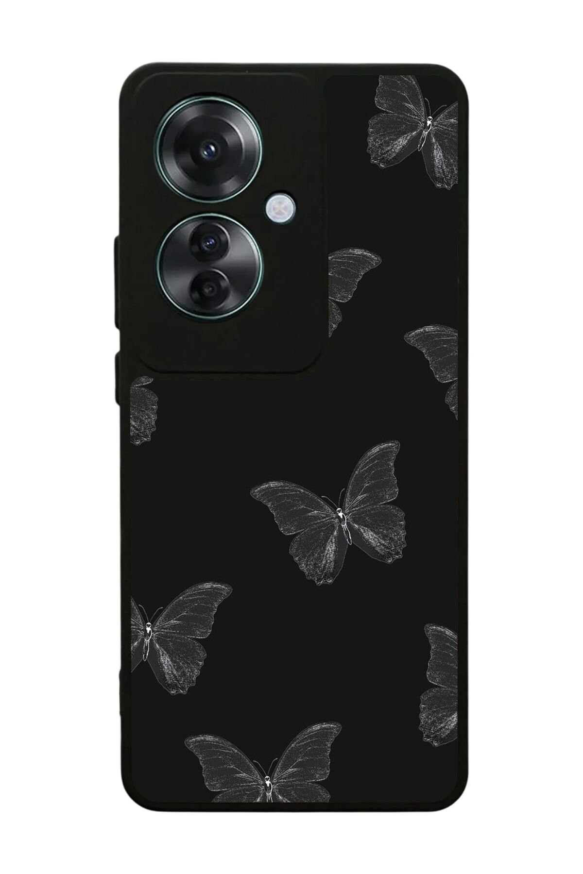 Oppo Reno 11F Uyumlu Kelebek Tasarımlı Glossy Premium Kılıf