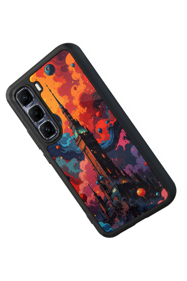 Infinix Hot 60 Pro Plus Uyumlu Abstract Tasarımlı Glossy Premium Kılıf