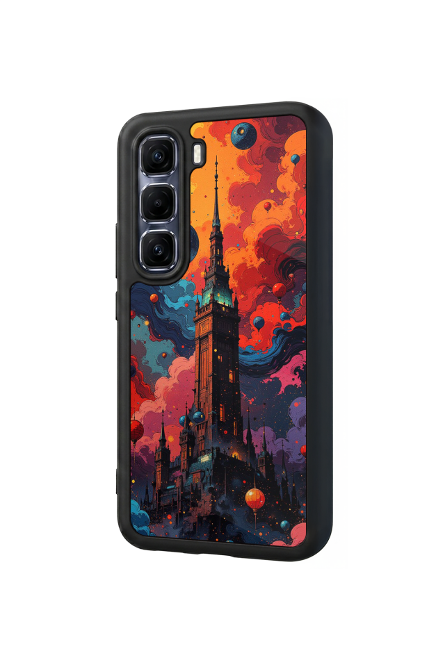 Infinix Hot 60 Pro Plus Uyumlu Abstract Tasarımlı Glossy Premium Kılıf