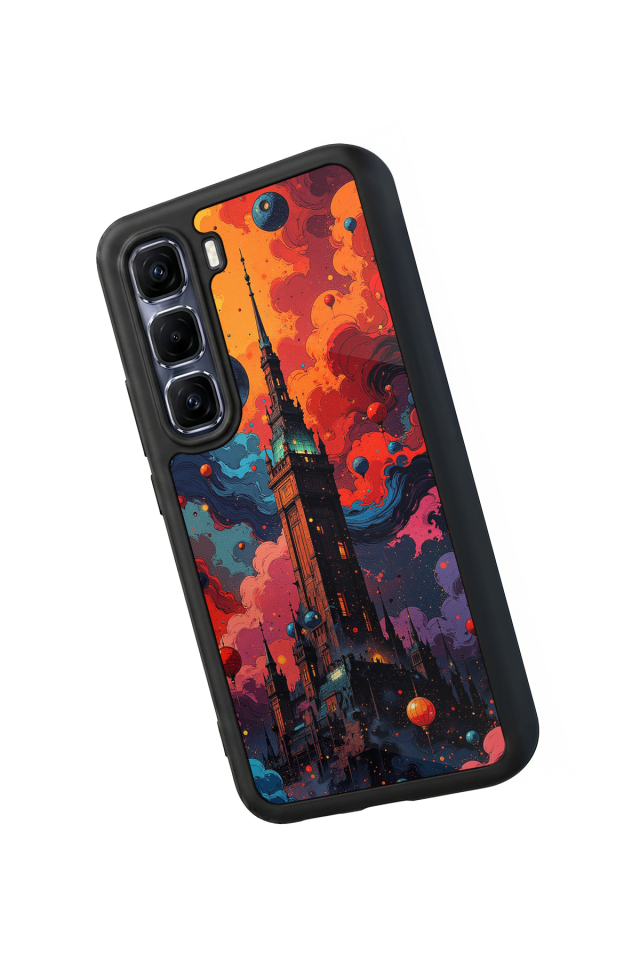 Infinix Hot 60 Pro Plus Uyumlu Abstract Tasarımlı Glossy Premium Kılıf