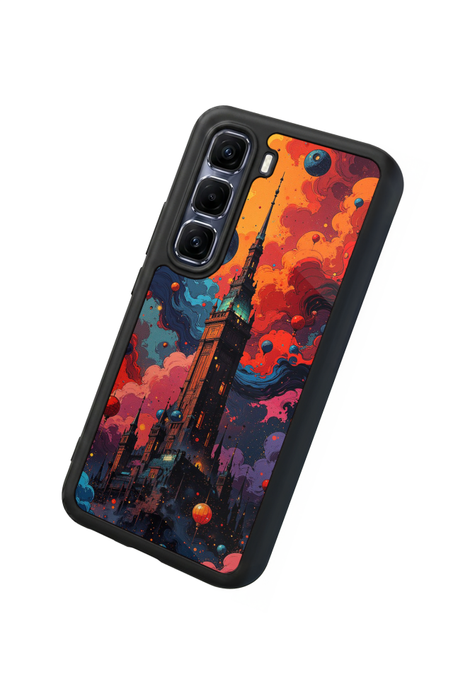 Infinix Hot 60 Pro Plus Uyumlu Abstract Tasarımlı Glossy Premium Kılıf