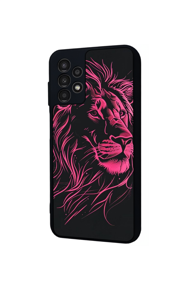 Samsung Galaxy A13 Uyumlu Aslan Tasarımlı Glossy Premium Kılıf