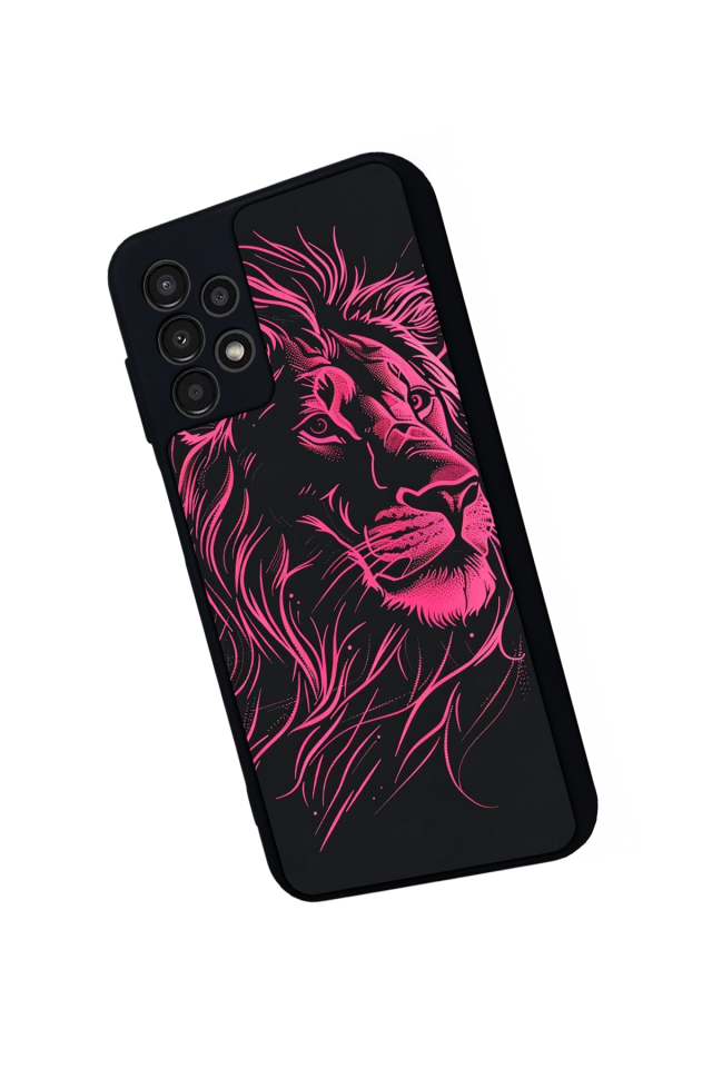 Samsung Galaxy A13 Uyumlu Aslan Tasarımlı Glossy Premium Kılıf
