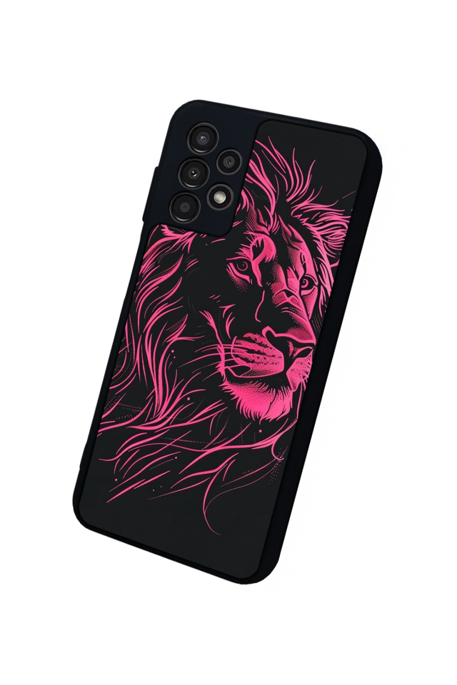 Samsung Galaxy A13 Uyumlu Aslan Tasarımlı Glossy Premium Kılıf