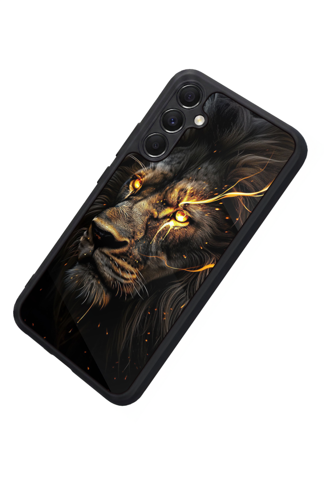Samsung Galaxy M34 Uyumlu Aslan Tasarımlı Glossy Premium Kılıf
