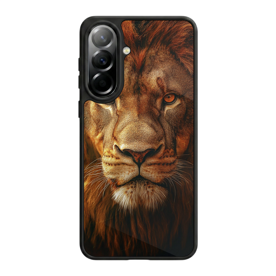 Samsung Galaxy A37 Uyumlu Aslan Tasarımlı Glossy Premium Kılıf