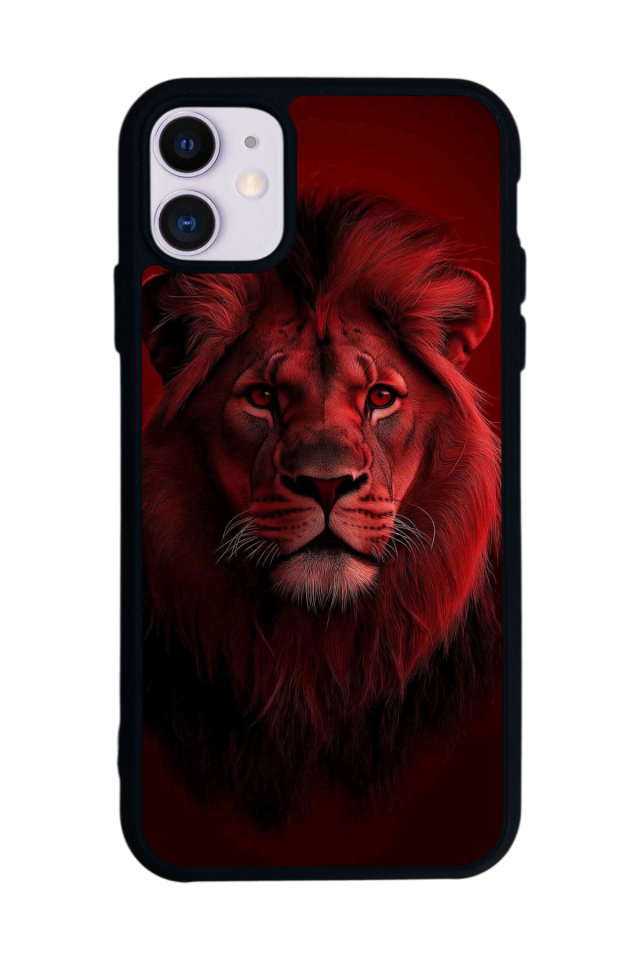 iPhone 11 Uyumlu Aslan Tasarımlı Glossy Premium Kılıf