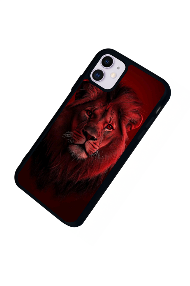iPhone 11 Uyumlu Aslan Tasarımlı Glossy Premium Kılıf