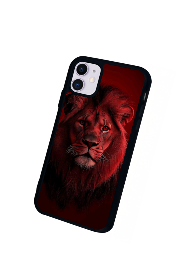 iPhone 11 Uyumlu Aslan Tasarımlı Glossy Premium Kılıf