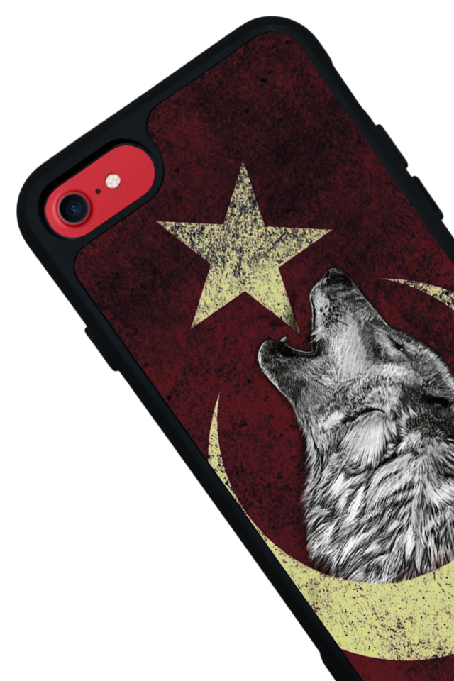 iPhone SE Uyumlu Bozkurt Tasarımlı Glossy Premium Kılıf