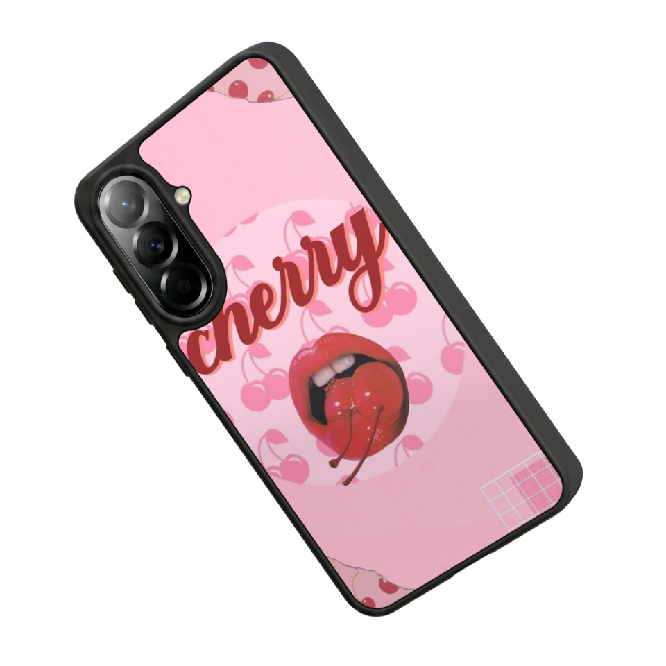 Samsung Galaxy A57 Uyumlu Kiraz Tasarımlı Glossy Premium Kılıf