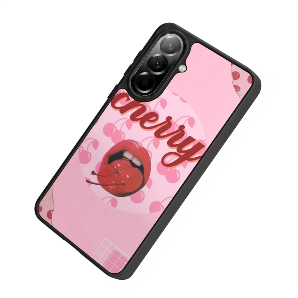 Samsung Galaxy A57 Uyumlu Kiraz Tasarımlı Glossy Premium Kılıf