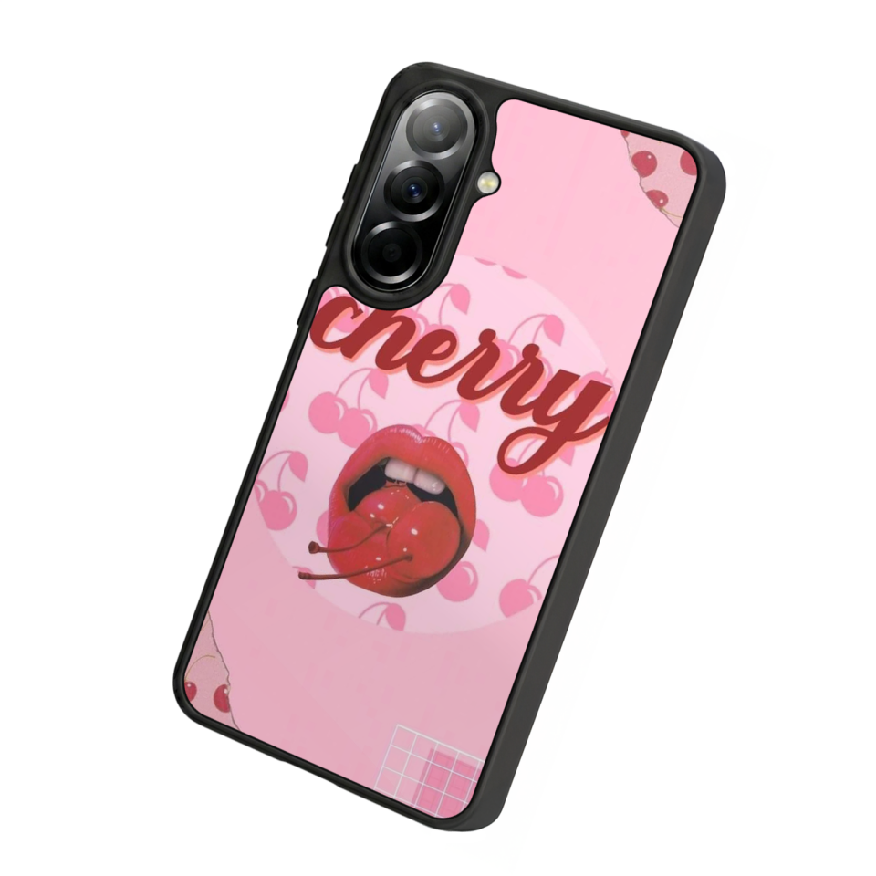 Samsung Galaxy A57 Uyumlu Kiraz Tasarımlı Glossy Premium Kılıf