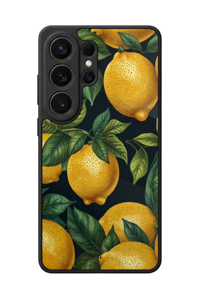Samsung Galaxy S26 Ultra Uyumlu Limon Tasarımlı Glossy Premium Kılıf