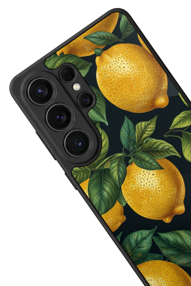 Samsung Galaxy S26 Ultra Uyumlu Limon Tasarımlı Glossy Premium Kılıf