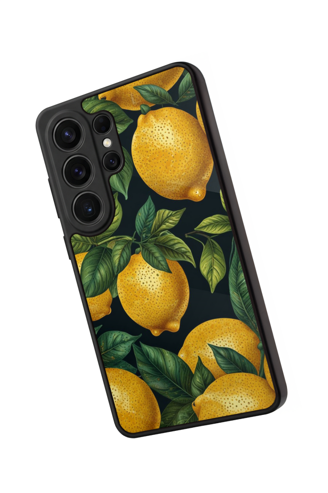 Samsung Galaxy S26 Ultra Uyumlu Limon Tasarımlı Glossy Premium Kılıf
