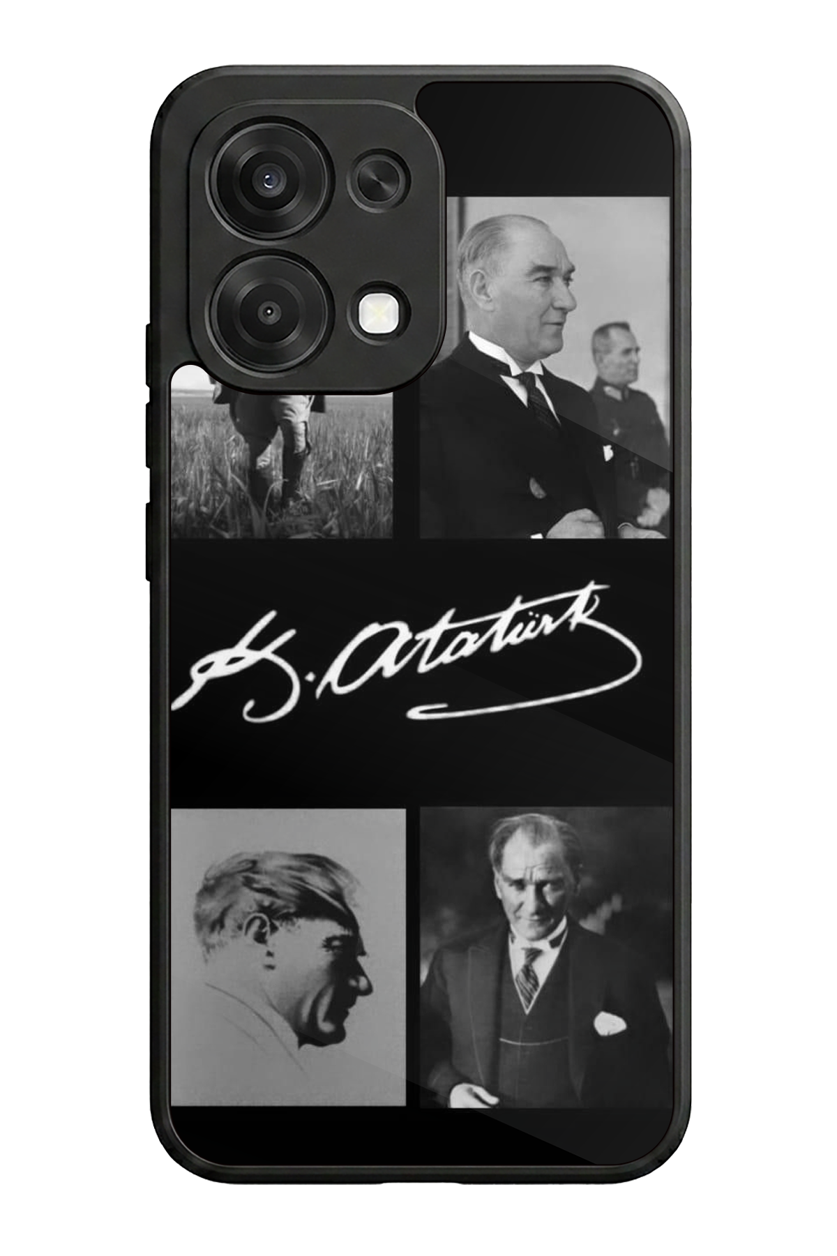 Oppo A6 Pro Uyumlu Mustafa Kemal Ataturk Tasarımlı Glossy Premium Kılıf