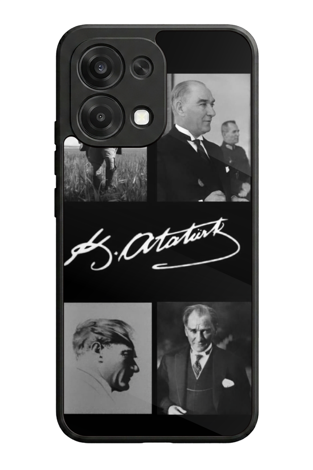 Oppo A6 Pro Uyumlu Mustafa Kemal Ataturk Tasarımlı Glossy Premium Kılıf