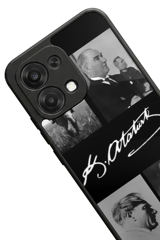 Oppo A6 Pro Uyumlu Mustafa Kemal Ataturk Tasarımlı Glossy Premium Kılıf