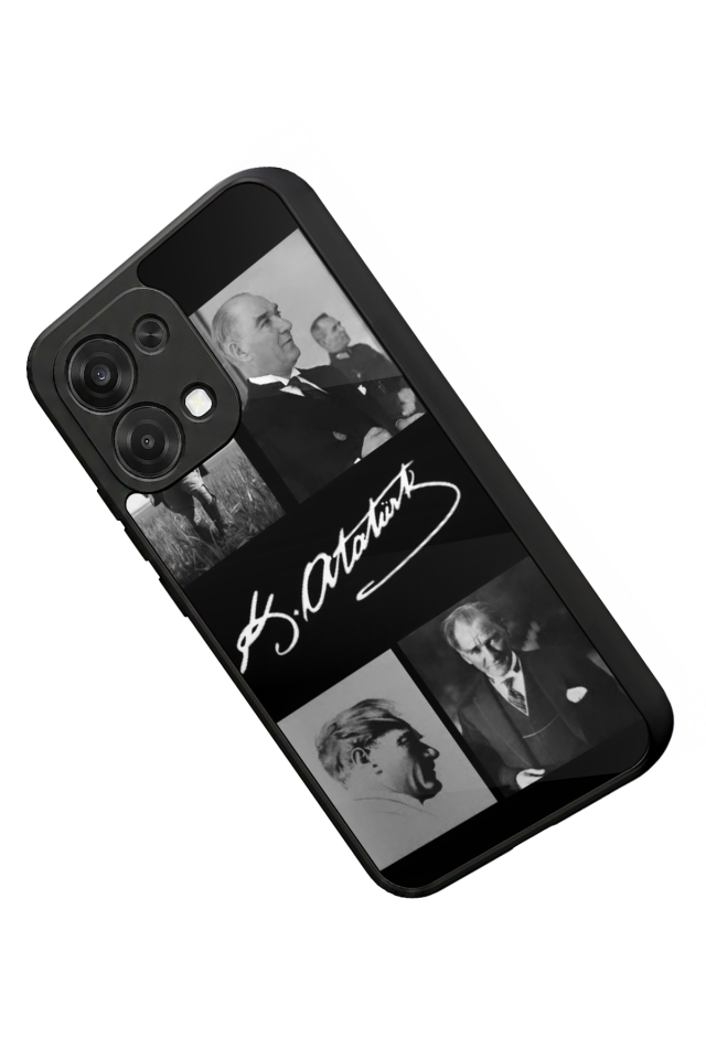 Oppo A6 Pro Uyumlu Mustafa Kemal Ataturk Tasarımlı Glossy Premium Kılıf