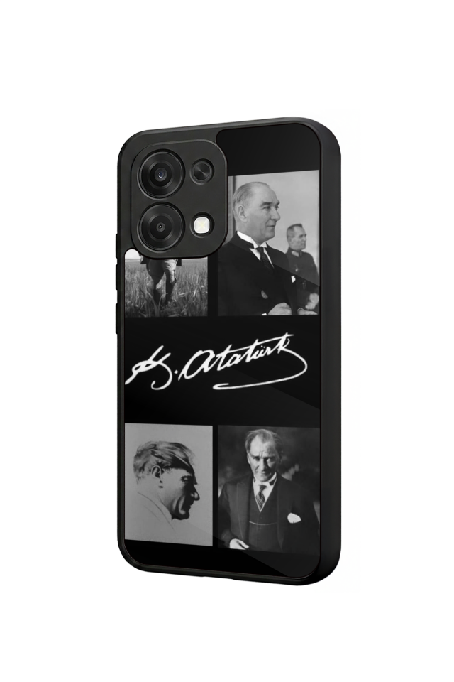Oppo A6 Pro Uyumlu Mustafa Kemal Ataturk Tasarımlı Glossy Premium Kılıf