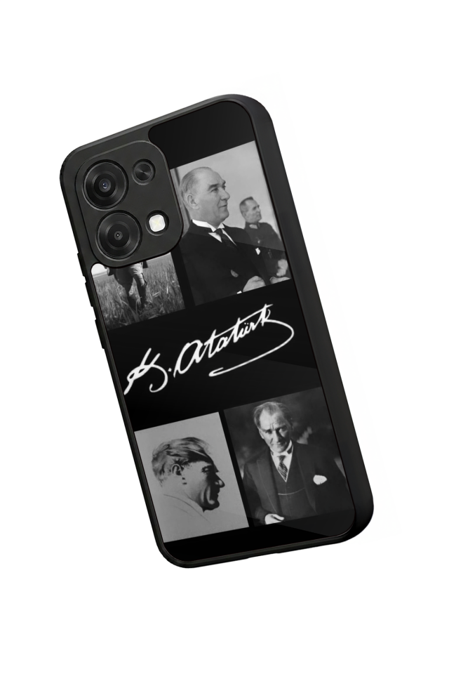 Oppo A6 Pro Uyumlu Mustafa Kemal Ataturk Tasarımlı Glossy Premium Kılıf
