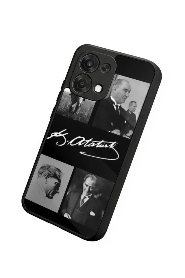 Oppo A6 Pro Uyumlu Mustafa Kemal Ataturk Tasarımlı Glossy Premium Kılıf