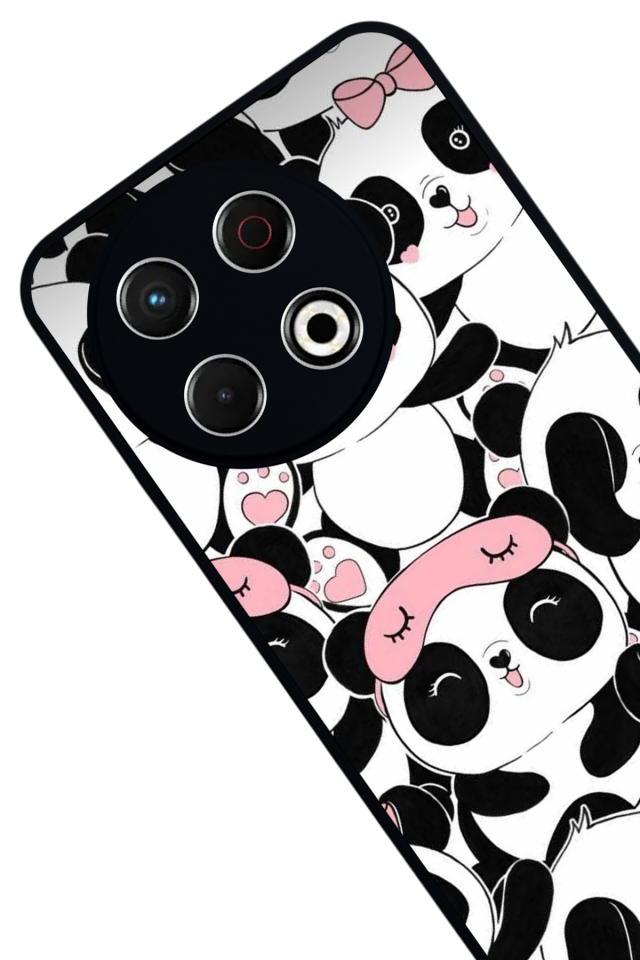 Tecno Spark 30 Pro Uyumlu Panda Tasarımlı Glossy Premium Kılıf