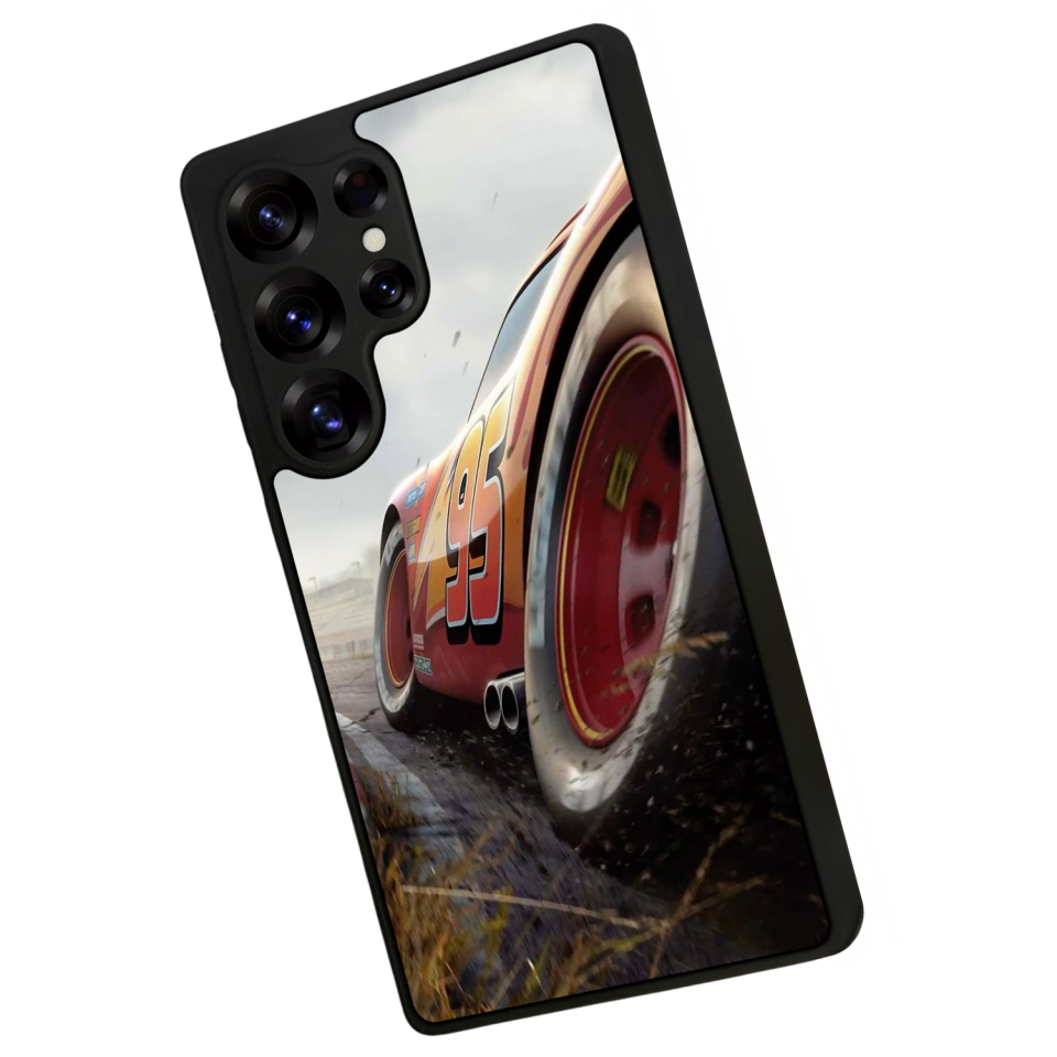 Samsung Galaxy S25 Ultra Uyumlu Şimsek McQueen Tasarımlı Glossy Premium Kılıf