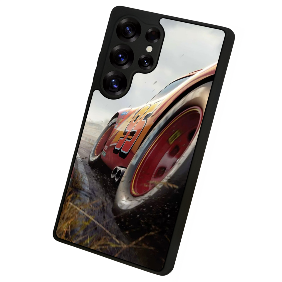 Samsung Galaxy S25 Ultra Uyumlu Şimsek McQueen Tasarımlı Glossy Premium Kılıf