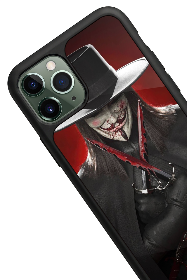 iPhone 11 Pro Max Uyumlu Vendetta Tasarımlı Glossy Premium Kılıf