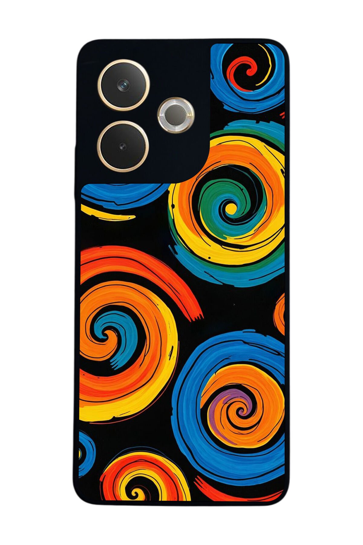 Oppo A5 Pro Uyumlu Abstract Tasarımlı Glossy Premium Kılıf