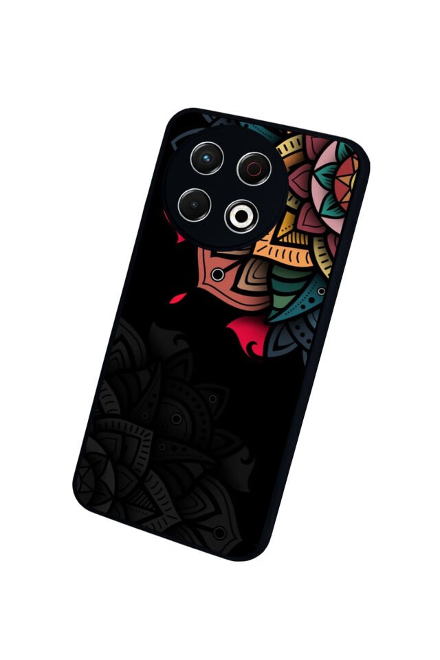 Tecno Spark 30 Pro Uyumlu Mandala Tasarımlı Glossy Premium Kılıf