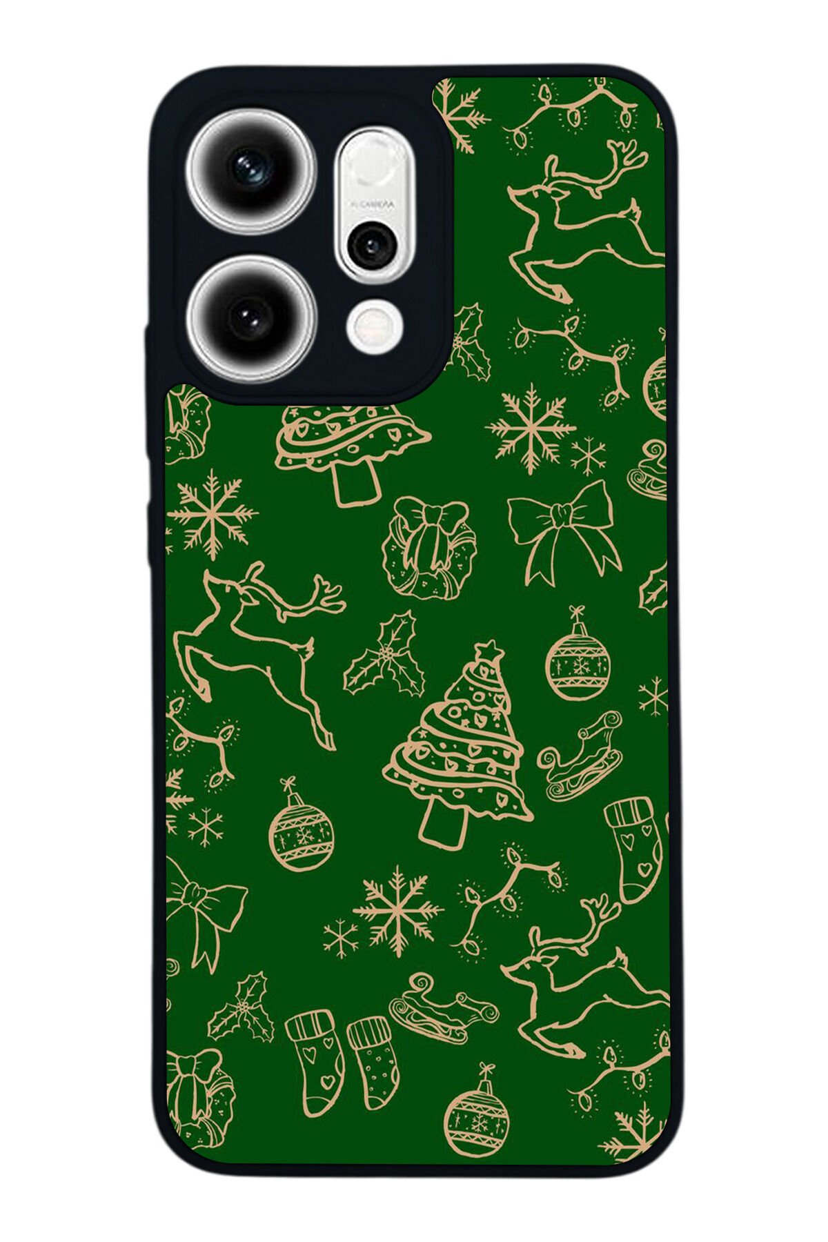 Oppo Reno 14 Uyumlu Yilbasi Christmas Tasarımlı Glossy Premium Kılıf