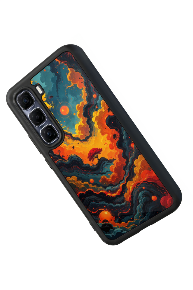 Infinix Hot 60 Pro Plus Uyumlu Abstract Tasarımlı Glossy Premium Kılıf