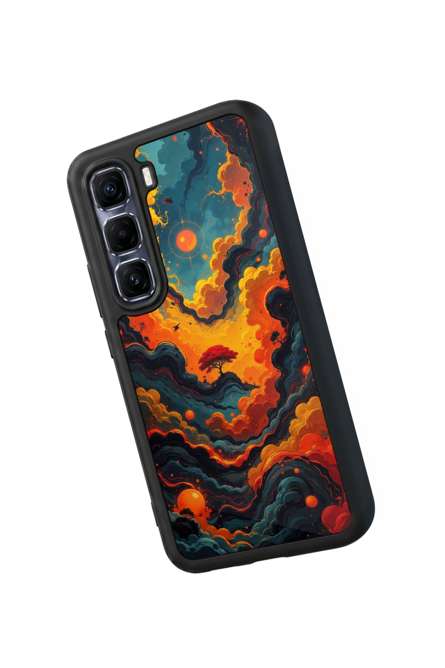 Infinix Hot 60 Pro Plus Uyumlu Abstract Tasarımlı Glossy Premium Kılıf