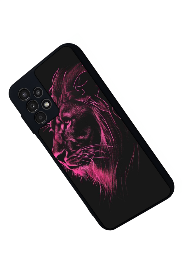 Samsung Galaxy A13 Uyumlu Aslan Tasarımlı Glossy Premium Kılıf