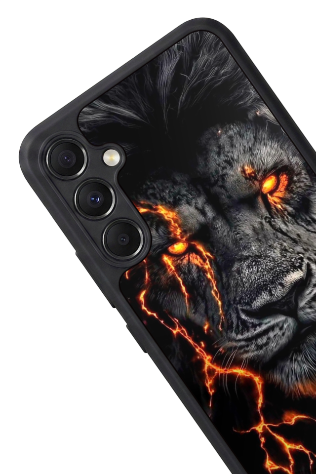Samsung Galaxy M34 Uyumlu Aslan Tasarımlı Glossy Premium Kılıf
