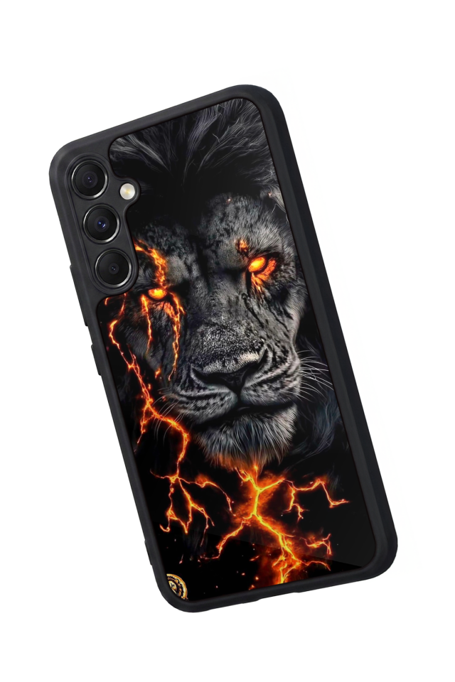 Samsung Galaxy M34 Uyumlu Aslan Tasarımlı Glossy Premium Kılıf