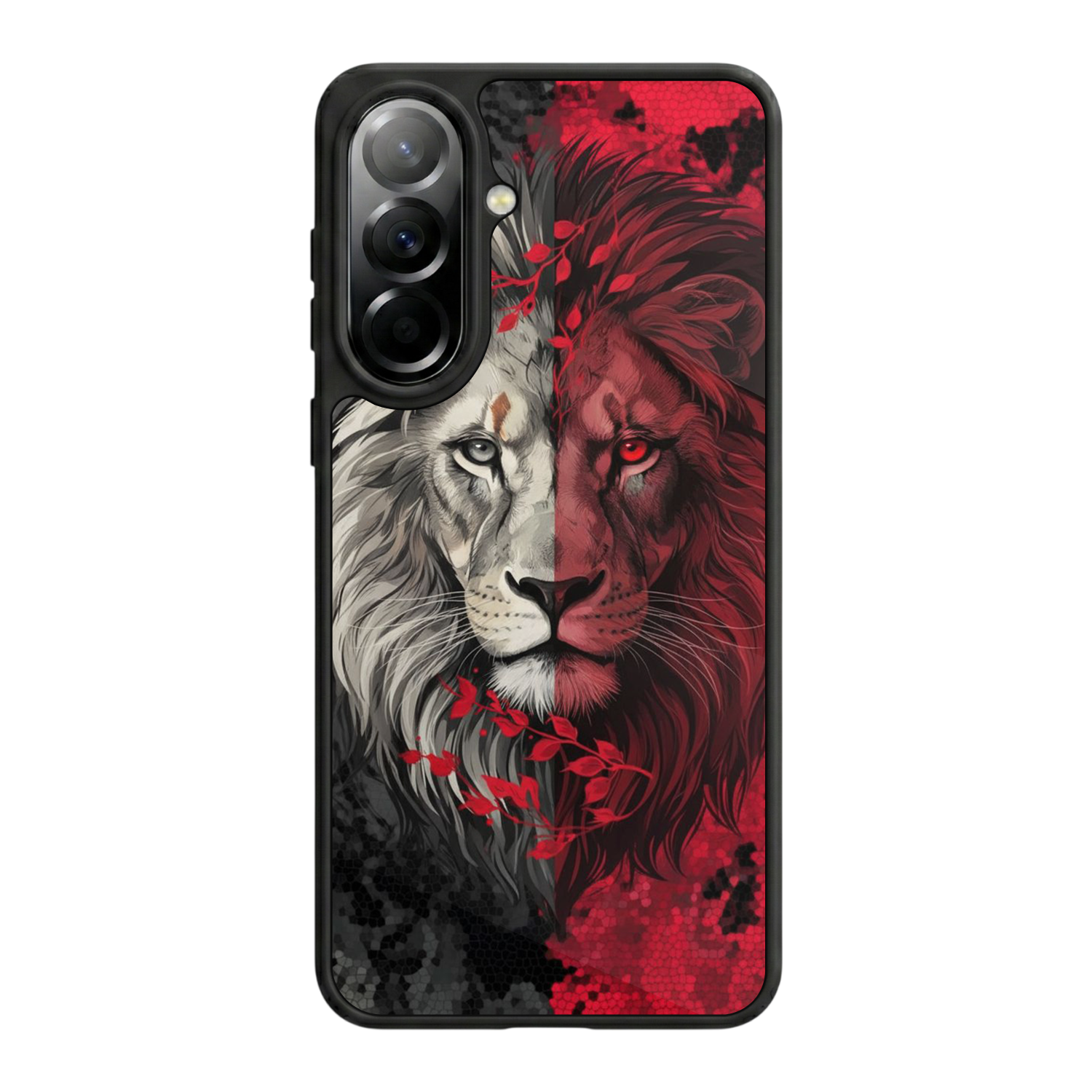 Samsung Galaxy A37 Uyumlu Aslan Tasarımlı Glossy Premium Kılıf