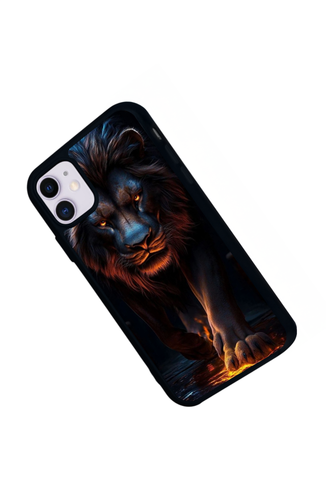 iPhone 11 Uyumlu Aslan Tasarımlı Glossy Premium Kılıf