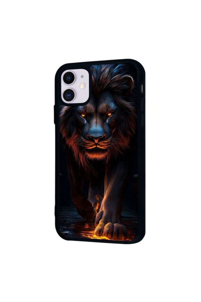 iPhone 11 Uyumlu Aslan Tasarımlı Glossy Premium Kılıf