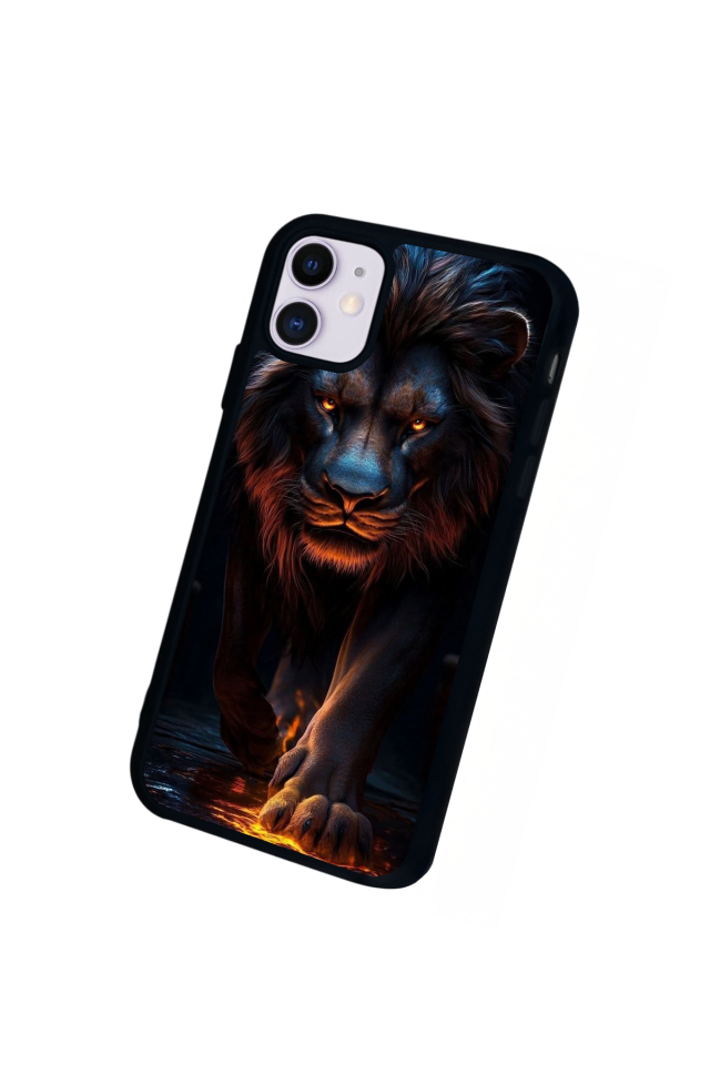 iPhone 11 Uyumlu Aslan Tasarımlı Glossy Premium Kılıf