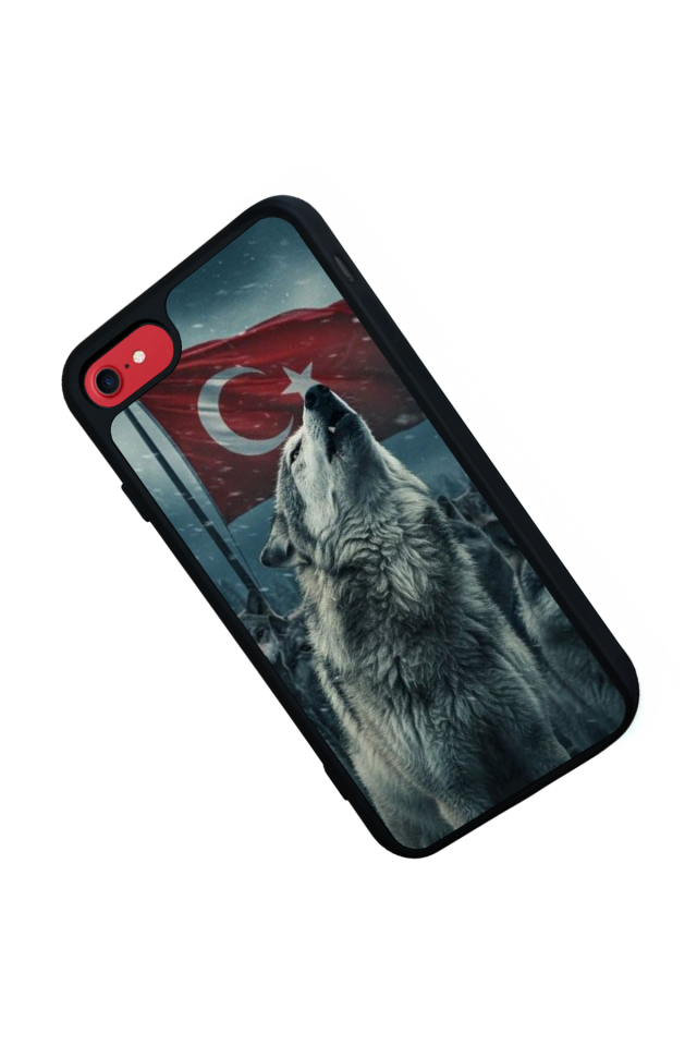 iPhone SE Uyumlu Bozkurt Tasarımlı Glossy Premium Kılıf