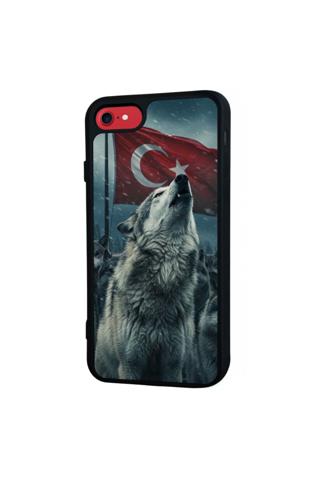 iPhone SE Uyumlu Bozkurt Tasarımlı Glossy Premium Kılıf
