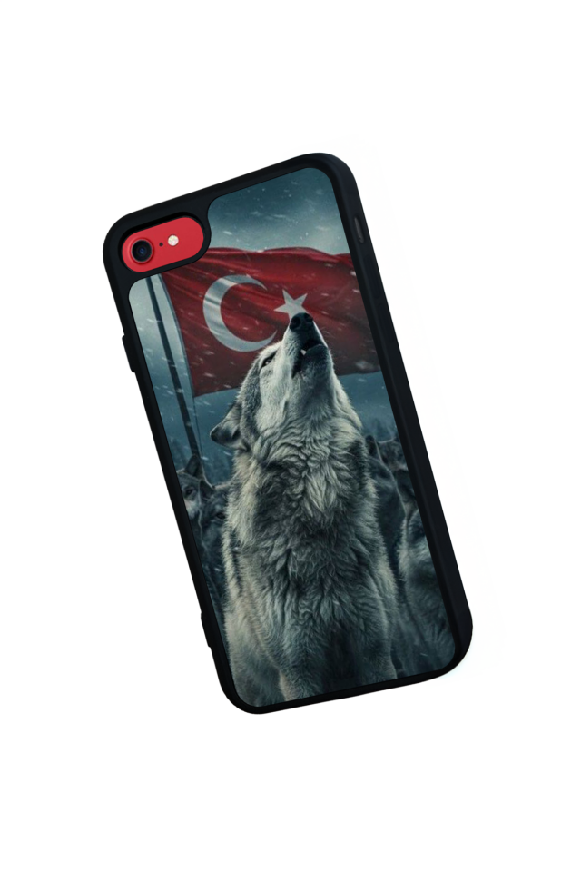 iPhone SE Uyumlu Bozkurt Tasarımlı Glossy Premium Kılıf