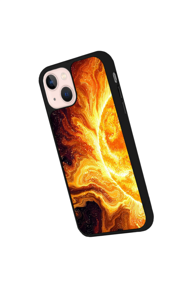 iPhone 13/14 Uyumlu Güneş Tasarımlı Glossy Premium Kılıf