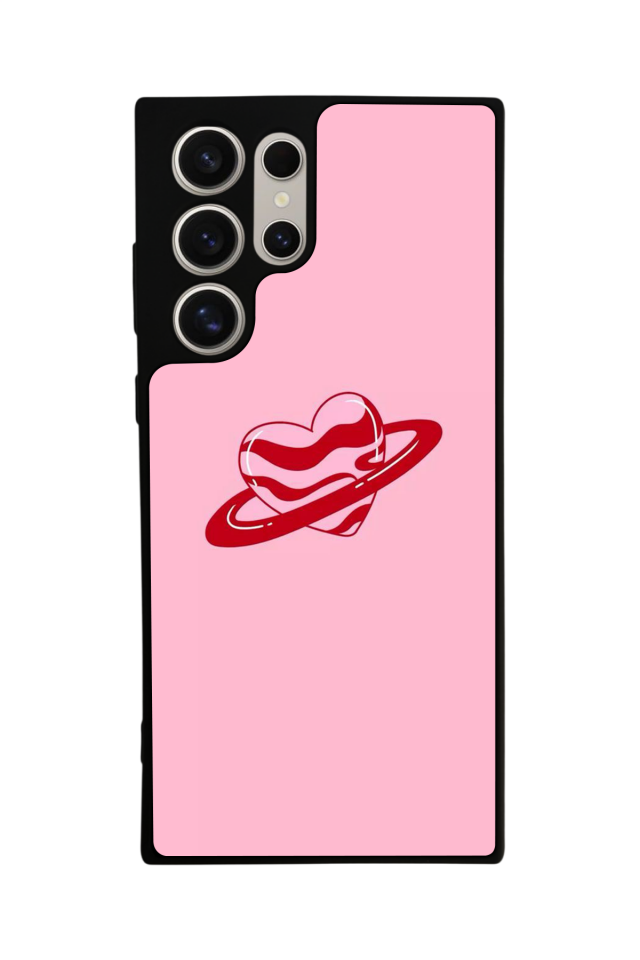 Samsung Galaxy S22 Ultra Uyumlu Kalp Love Tasarımlı Glossy Premium Kılıf