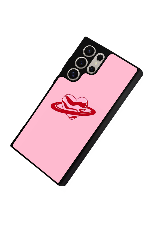 Samsung Galaxy S22 Ultra Uyumlu Kalp Love Tasarımlı Glossy Premium Kılıf
