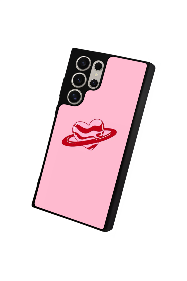 Samsung Galaxy S22 Ultra Uyumlu Kalp Love Tasarımlı Glossy Premium Kılıf